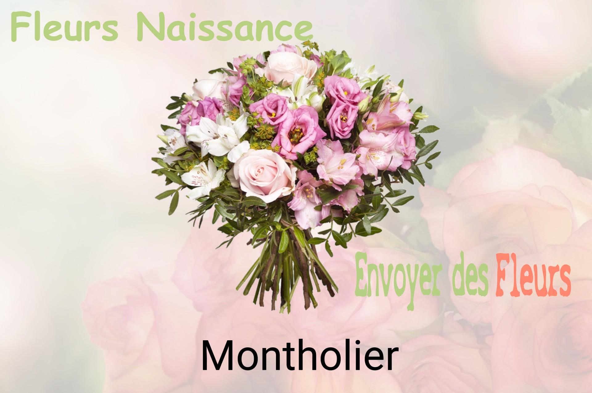Bouquet de fleurs de naissance livré à Montholier